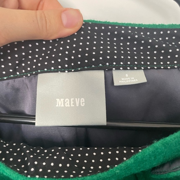 NWT - Maeve Green Wool Blend Ruffle Hem Skirt – Size 8 - Picture 5 of 9